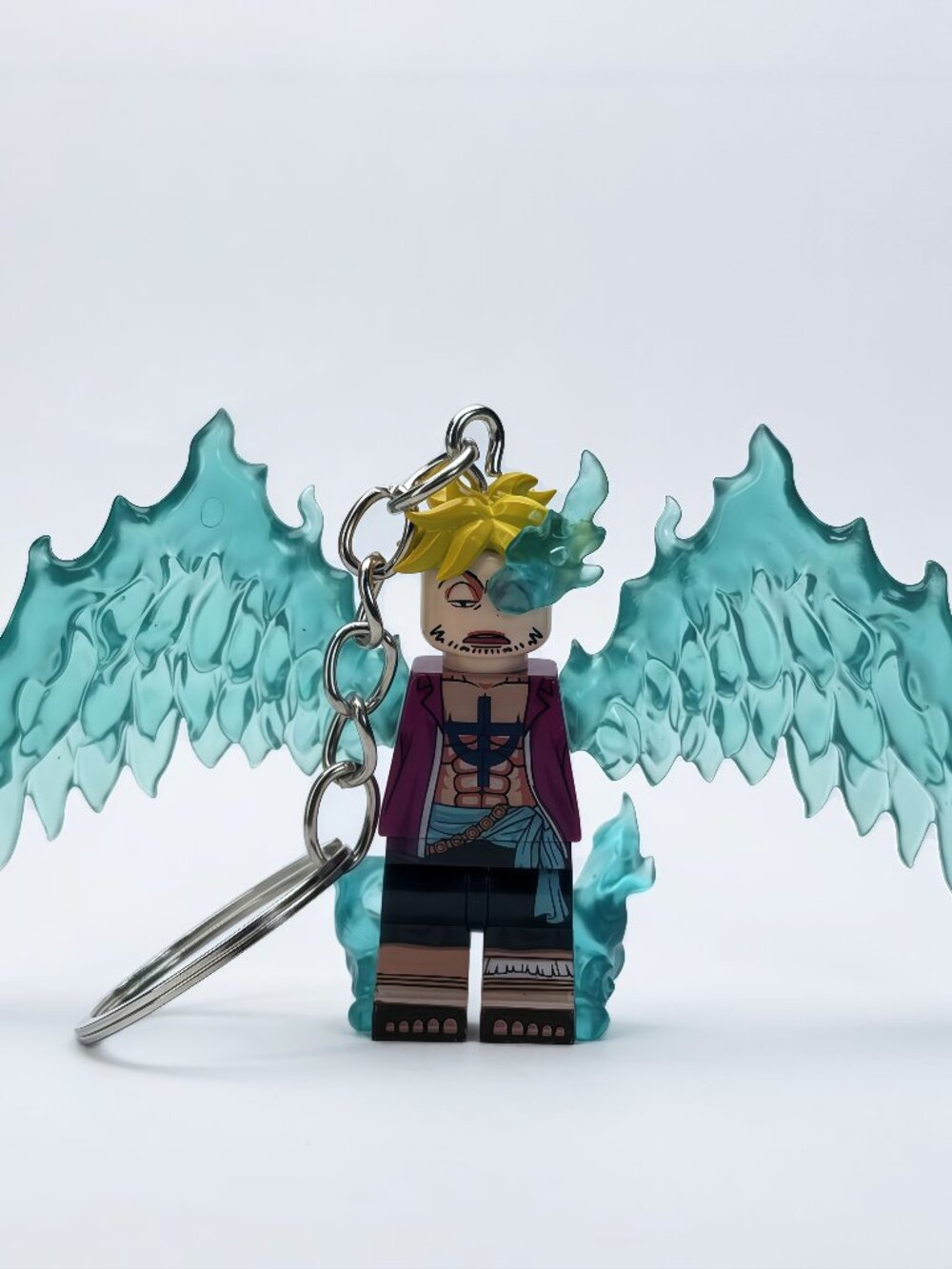 One Piece Marco Custom Minifigure Keychain